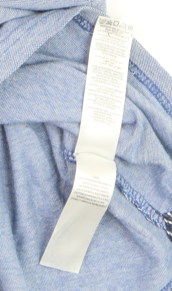 Maine New England Men's Blue Cotton Polo Shirt XL Regular Fit