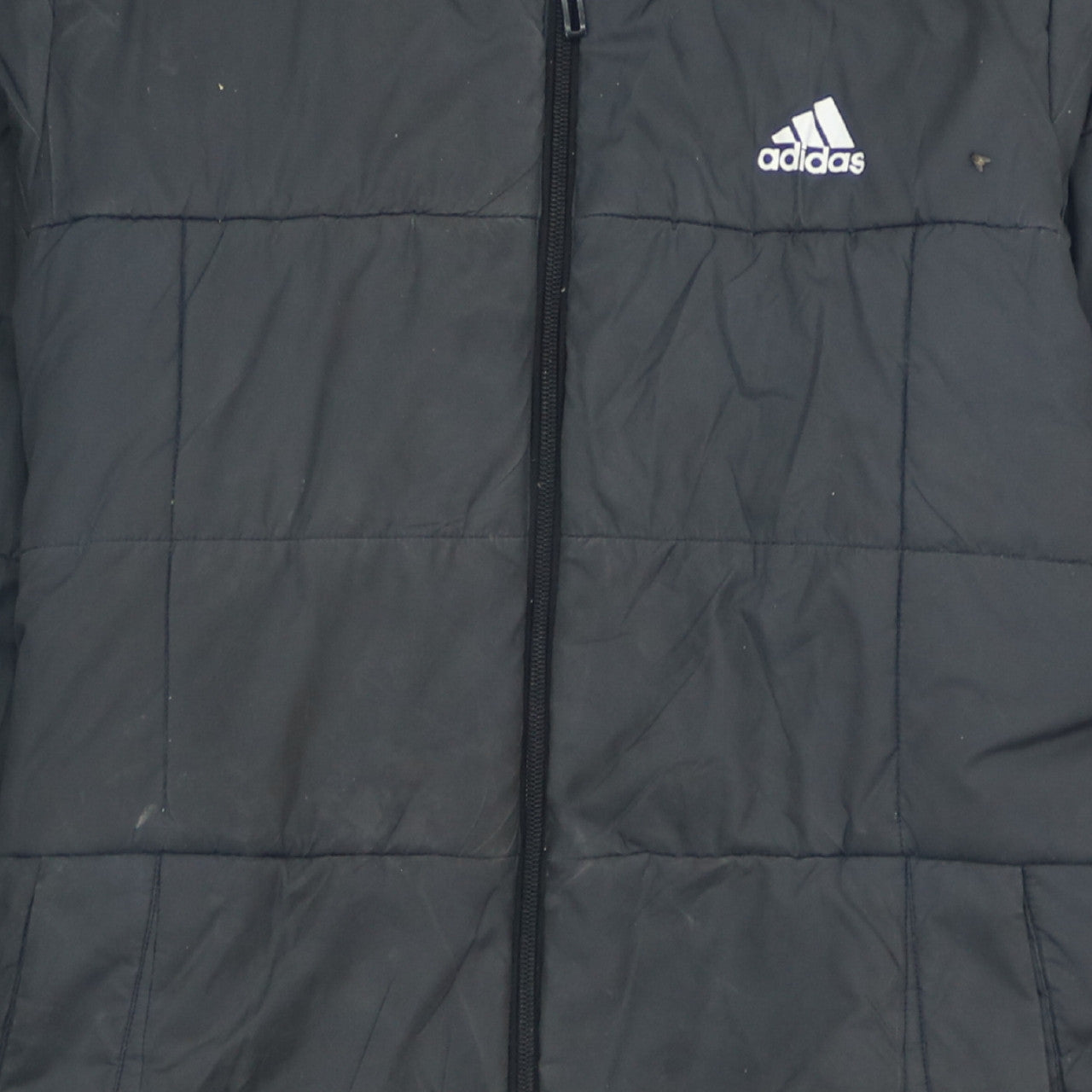 Adidas Boys Black 13-14 Years Hooded Puffer Jacket Winter Coat