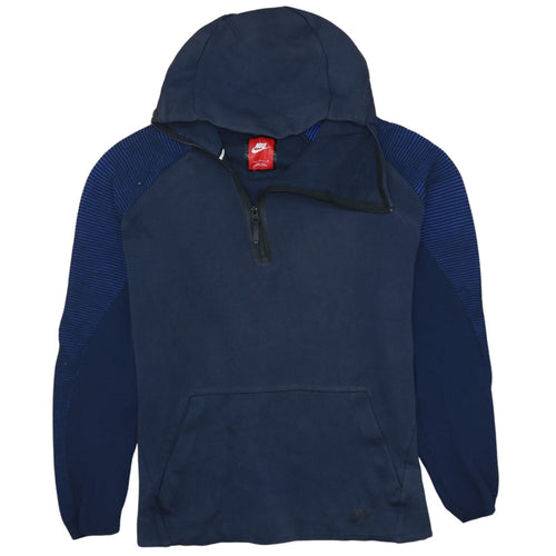 Nike Men's Blue 1/2 Zip Hoodie Size L Lightweight Fleece