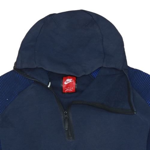 Nike Men's Blue 1/2 Zip Hoodie Size L Lightweight Fleece