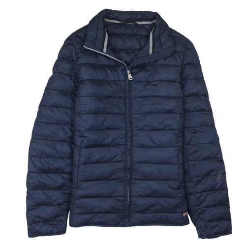 Napapijri Men's Blue XL Puffer Jacket Lightweight Quilted Zip Up