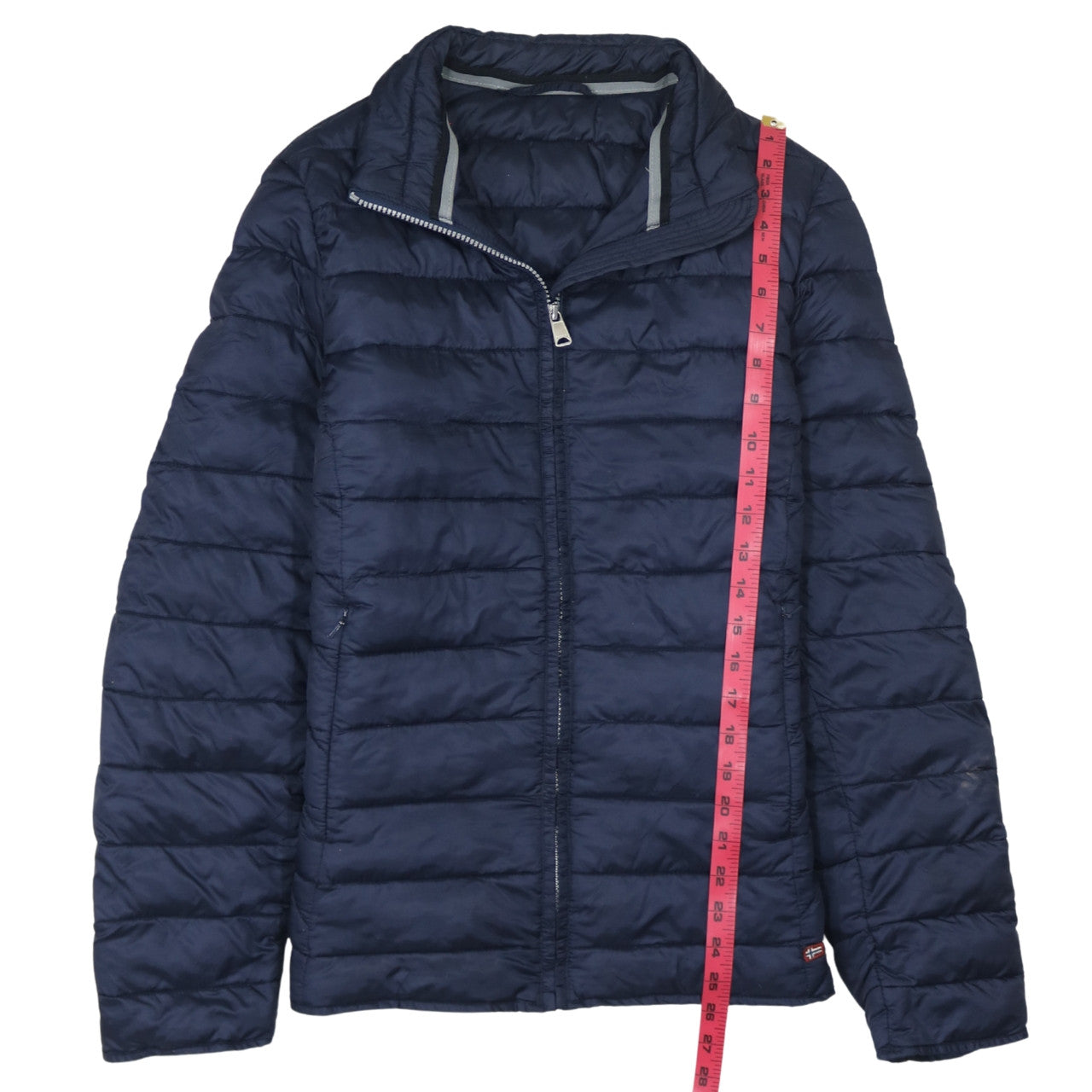 Napapijri Men's Blue XL Puffer Jacket Lightweight Quilted Zip Up