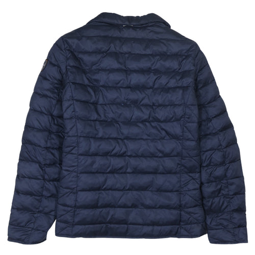 Napapijri Men's Blue XL Puffer Jacket Lightweight Quilted Zip Up