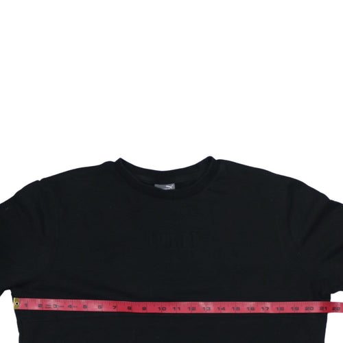 Puma Men's Black Small Crew Neck Pullover Sweatshirt