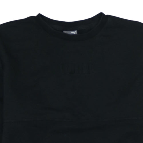 Puma Men's Black Small Crew Neck Pullover Sweatshirt