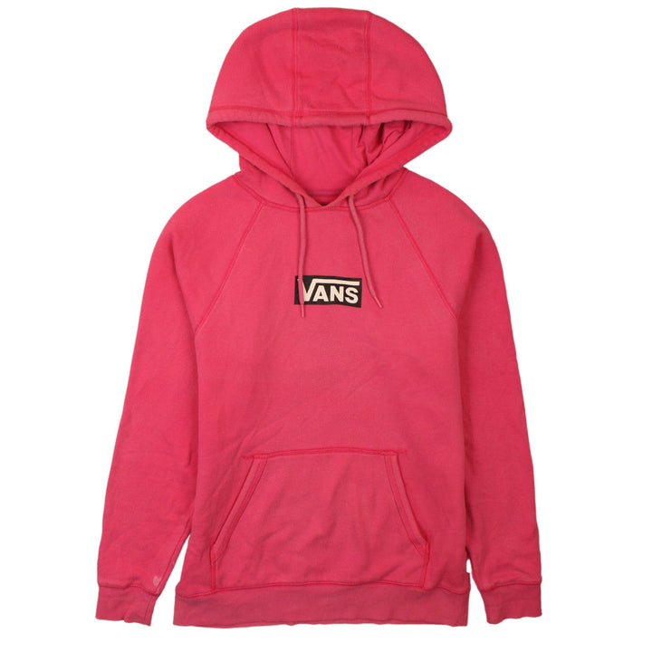 Vans Womens Pink Pullover Hoodie Small Relaxed Fit Casual Sweatshirt