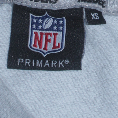 Primark NFL Raiders Grey Sweatshirt XS Women Casual Crew Neck