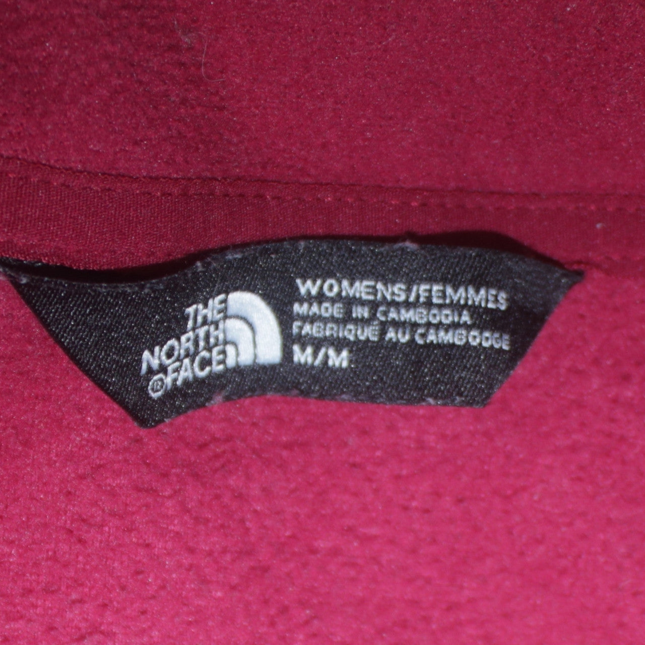The North Face Womens Red Fleece 1/4 Zip Pullover Sweatshirt M