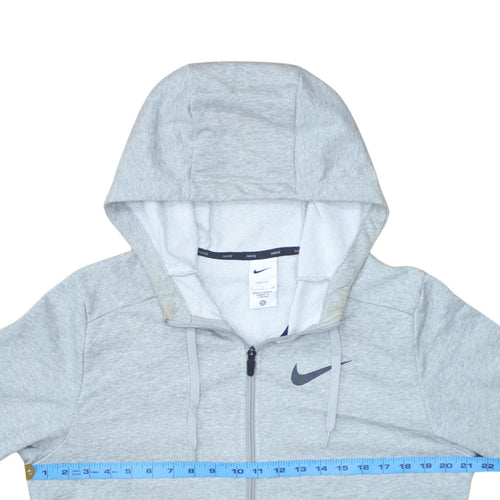 Nike Men's Grey Full Zip Dri-FIT Hoodie Size S Regular Fit Sportswear