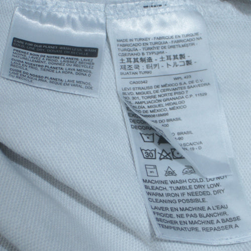 Levi's Women's White XS Pullover Hoodie with Rainbow Logo