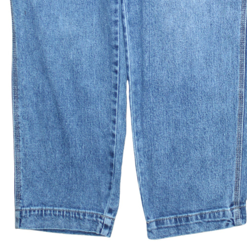No Boundaries Girls Blue High Rise Relaxed Straight Denim Jeans Size 16 Years