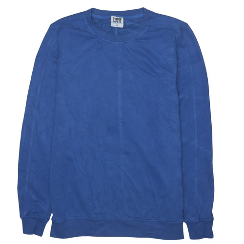 Gym+Coffee Womens Blue Pullover Sweatshirt Size M