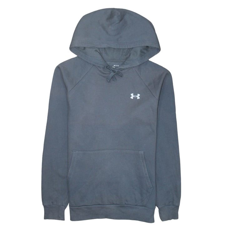 Under Armour Womens Grey Small Pullover Hoodie Loose Fit Cotton Blend