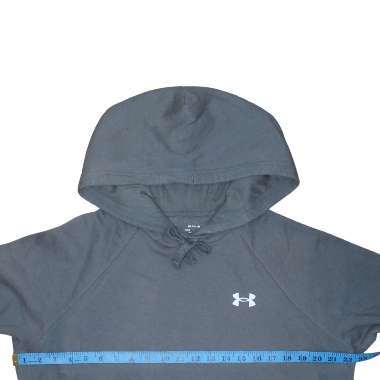 Under Armour Womens Grey Small Pullover Hoodie Loose Fit Cotton Blend