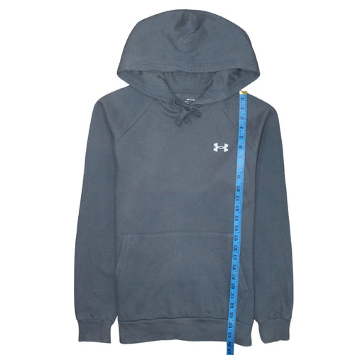 Under Armour Womens Grey Small Pullover Hoodie Loose Fit Cotton Blend
