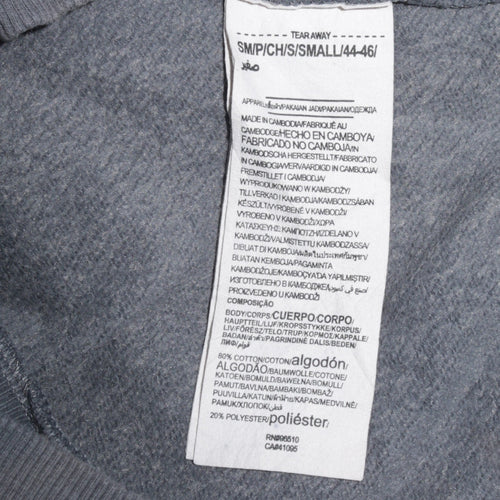 Under Armour Womens Grey Small Pullover Hoodie Loose Fit Cotton Blend
