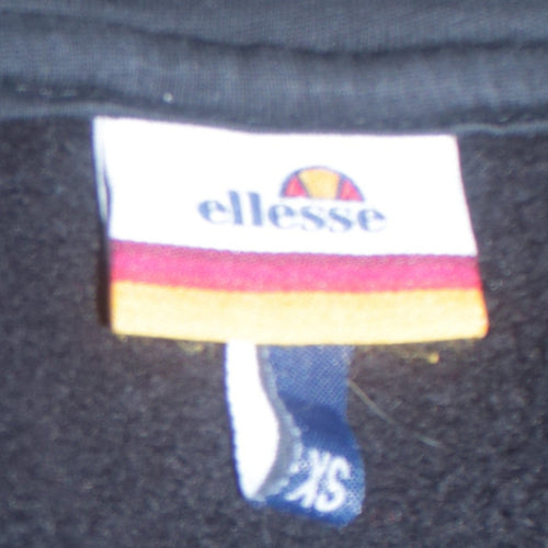Ellesse Men's Black XS Full Zip Hoodie with Logo