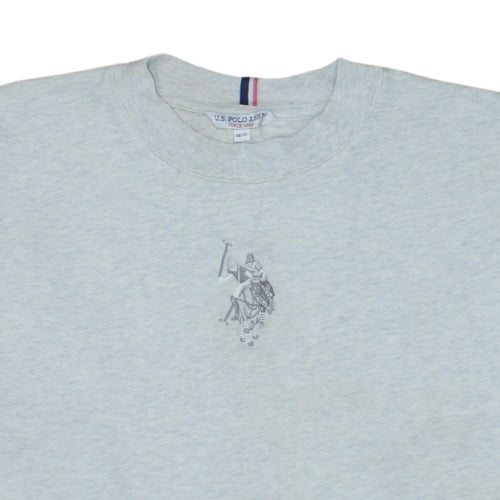 U.S. Polo Assn Women Light Grey Marl Cotton Sweatshirt M/12