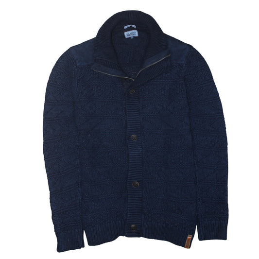 Tommy Hilfiger Men’s Blue Chunky Knit Collared Cardigan XL