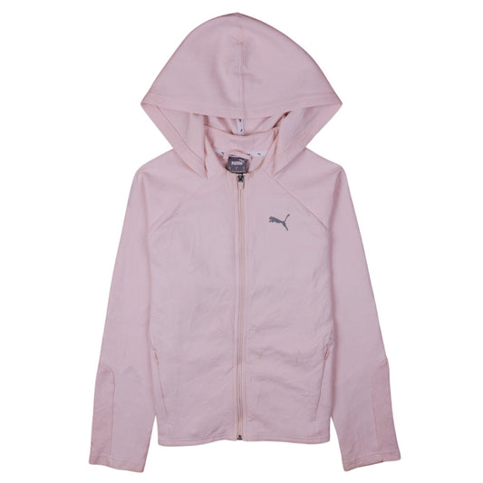Puma Women's Pink Full Zip Hoodie Medium Hooded Sweatshirt