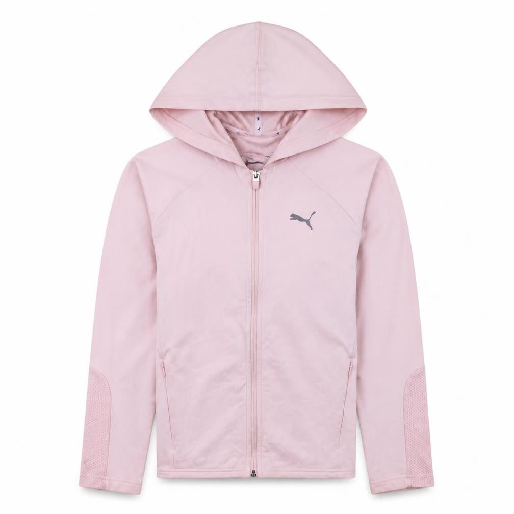 Puma Women's Pink Full Zip Hoodie Medium Hooded Sweatshirt