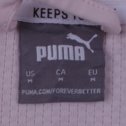 Puma Women's Pink Full Zip Hoodie Medium Hooded Sweatshirt