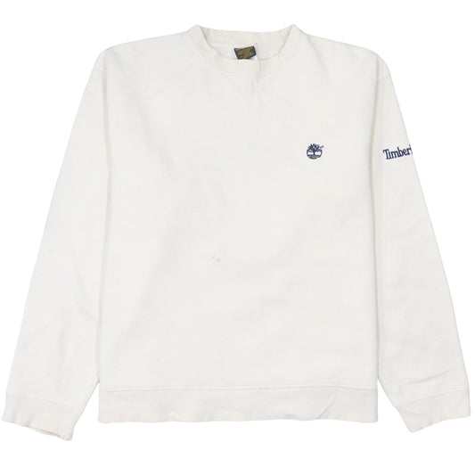 Timberland Men's White XS Crew Neck Pullover Sweatshirt