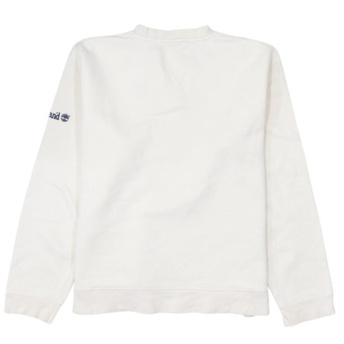 Timberland Men's White XS Crew Neck Pullover Sweatshirt