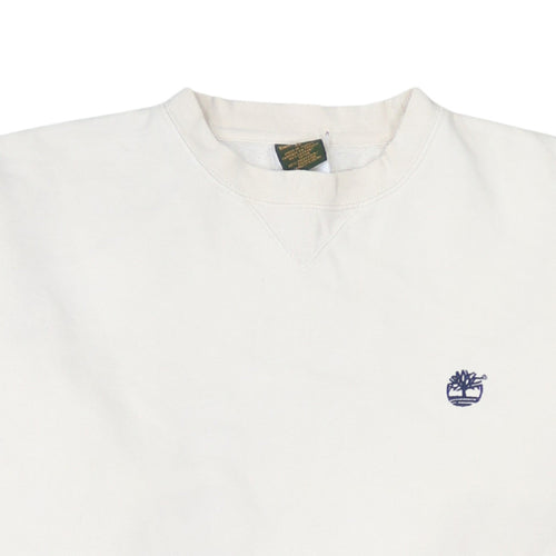 Timberland Men's White XS Crew Neck Pullover Sweatshirt