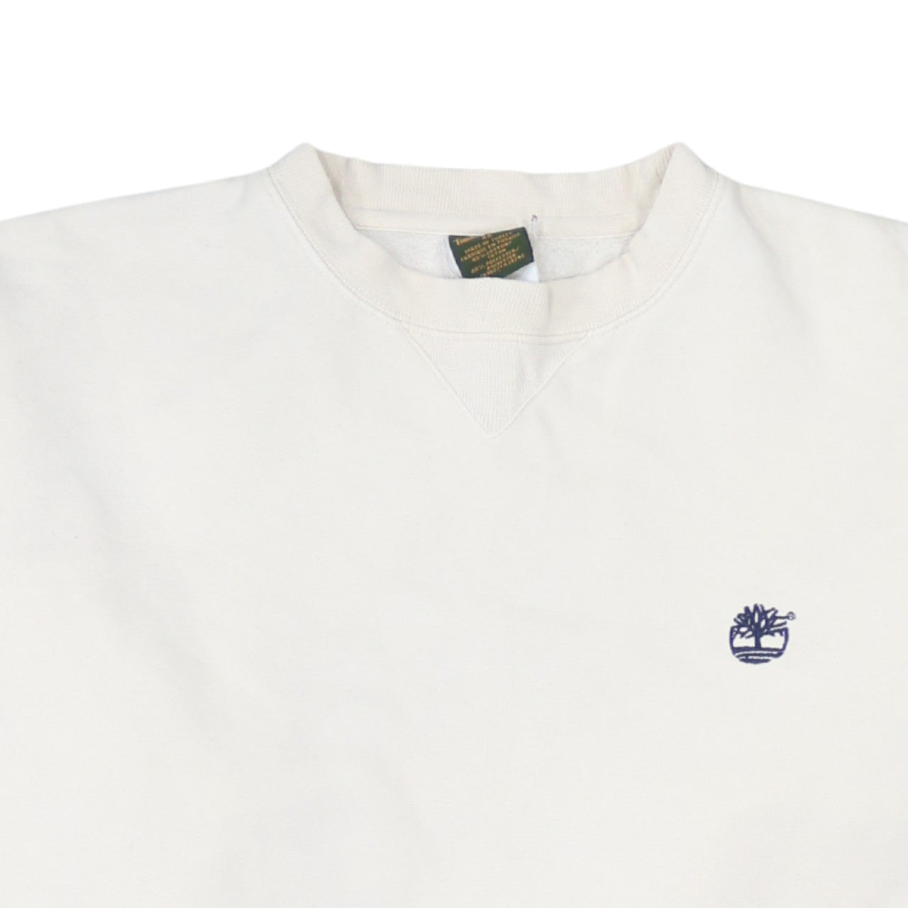 Timberland Men's White XS Crew Neck Pullover Sweatshirt