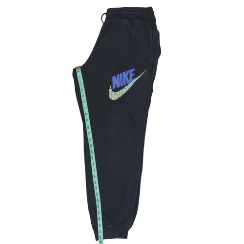 Nike Womens Black Jogger Sweatpants L with Logo Print