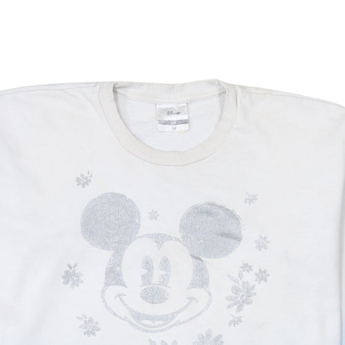 Disney Women’s Blue & White Mickey Mouse Pullover Sweatshirt M