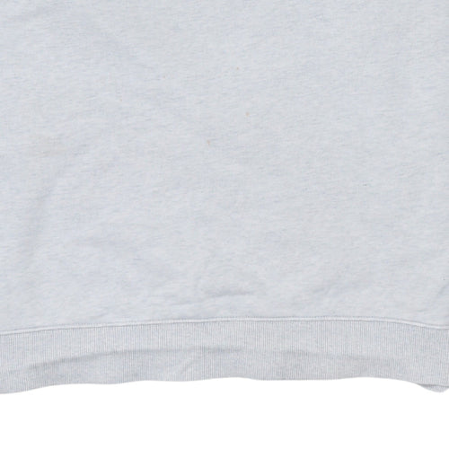 Carhartt Men's Grey Embroidered Logo Crew Neck Sweatshirt M