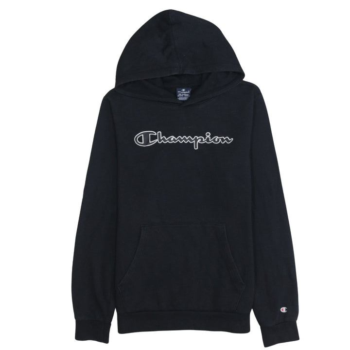Champion Boys Black Pullover Hoodie 15-16 Years Logo Fleece Sweatshirt
