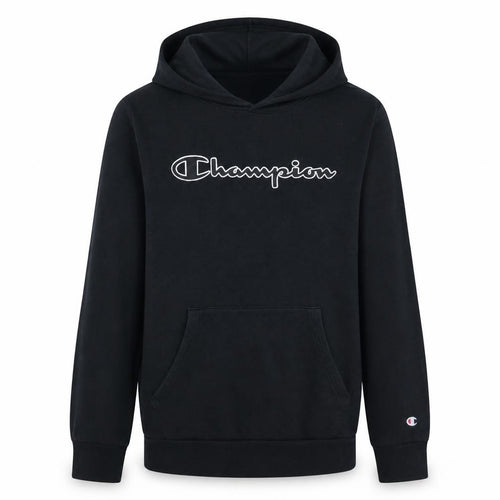 Champion Boys Black Pullover Hoodie 15-16 Years Logo Fleece Sweatshirt