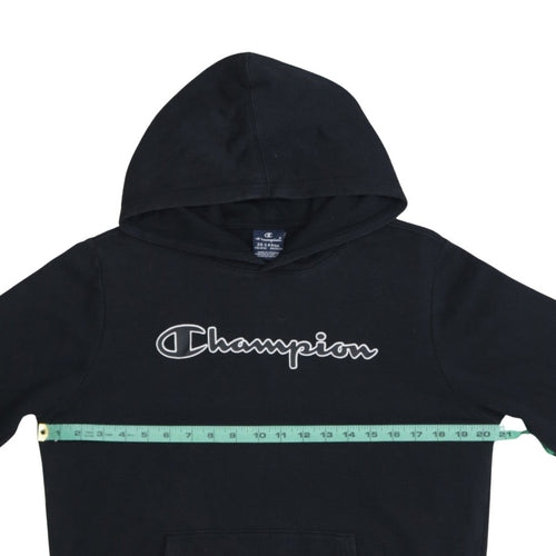 Champion Boys Black Pullover Hoodie 15-16 Years Logo Fleece Sweatshirt