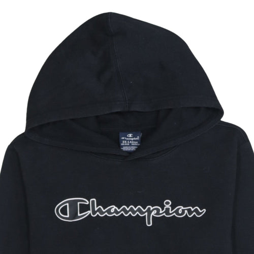 Champion Boys Black Pullover Hoodie 15-16 Years Logo Fleece Sweatshirt