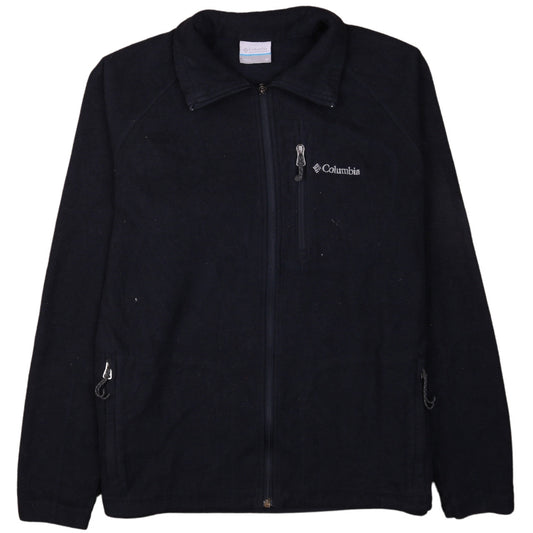Columbia Men's Black Fleece Full Zip Jacket Size M Outdoor
