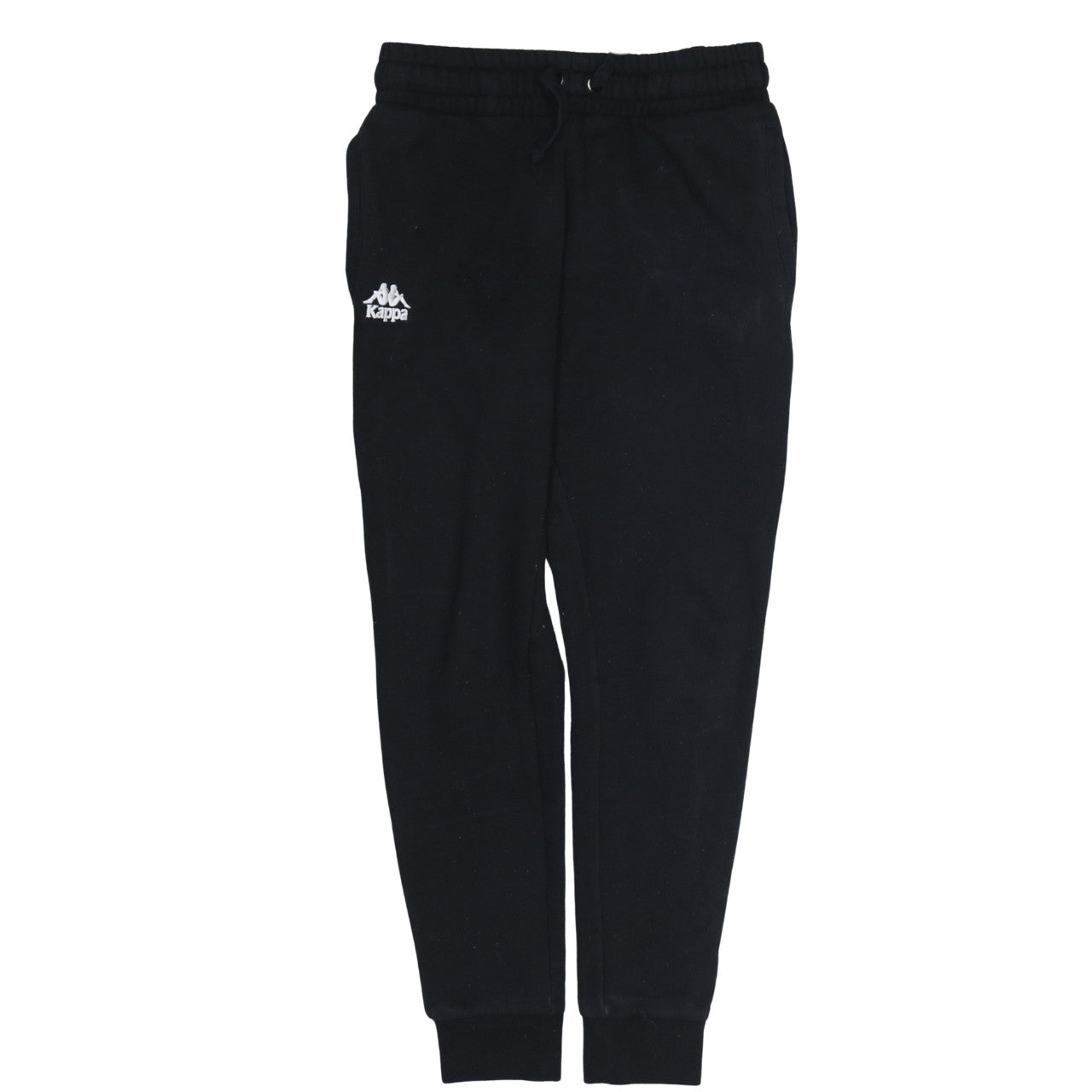 Kappa Men's Black Jogger Sweatpants Medium Fleece Tapered