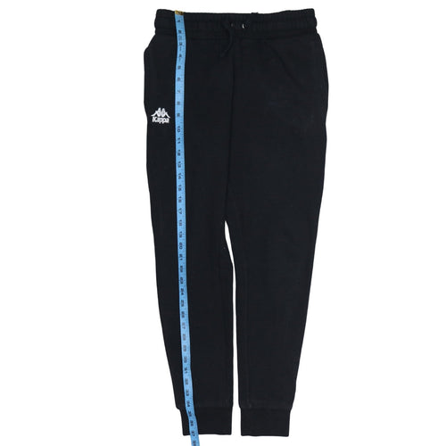 Kappa Men's Black Jogger Sweatpants Medium Fleece Tapered
