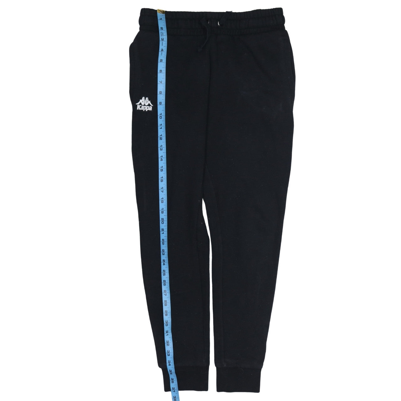 Kappa Men's Black Jogger Sweatpants Medium Fleece Tapered