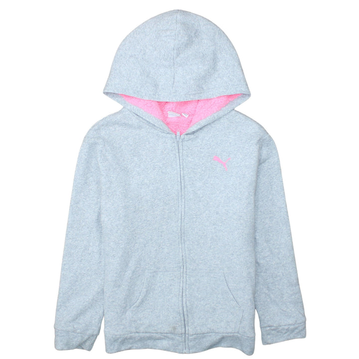 Puma Girls Grey Full Zip Fleece Lined Hoodie 14-16 Years