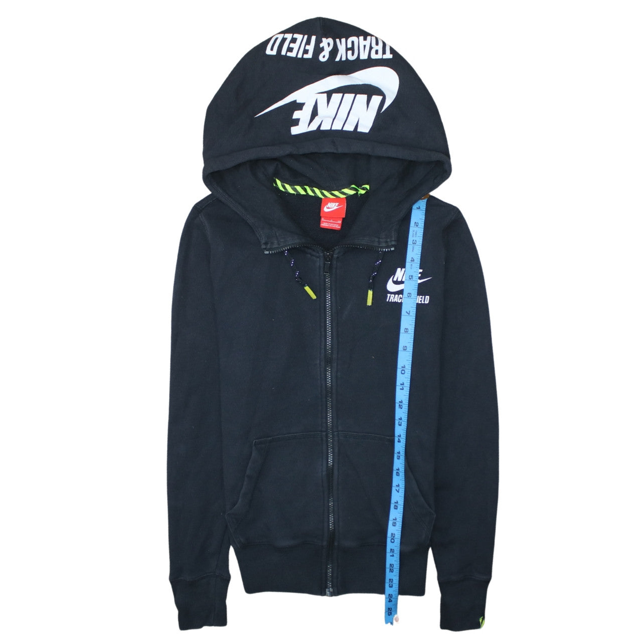 Nike Women's Black Full Zip Hoodie Small Track & Field Logo