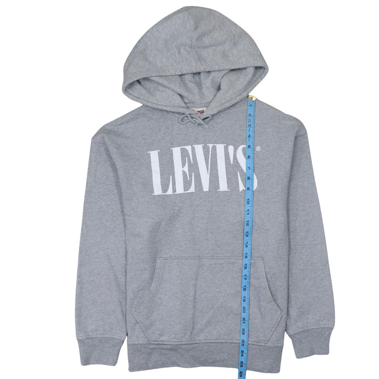 Levi's Men's Grey Small Relaxed Fit Pullover Hoodie Sweatshirt