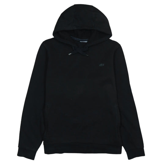 Lacoste Men Black Pullover Hoodie L Regular Fit Cotton Blend