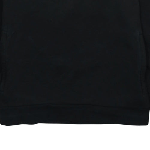 Lacoste Men Black Pullover Hoodie L Regular Fit Cotton Blend