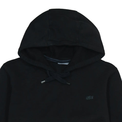 Lacoste Men Black Pullover Hoodie L Regular Fit Cotton Blend