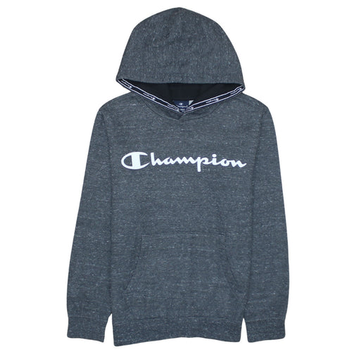 Champion Boys Grey Pullover Hoodie 11-12 Years Fleece Logo Sweatshirt