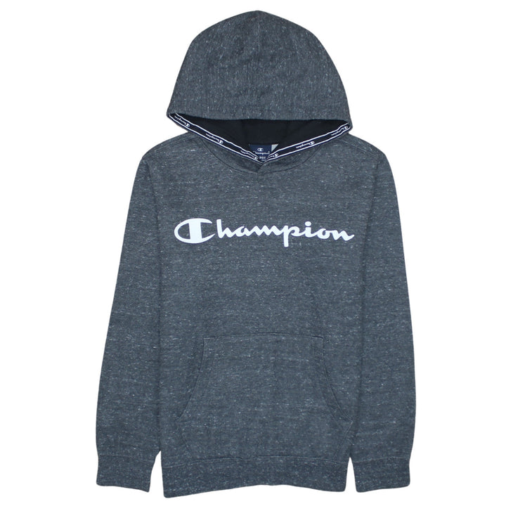 Champion Boys Grey Pullover Hoodie 11-12 Years Fleece Logo Sweatshirt