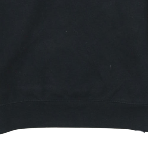 Champion Boys Black Pullover Sweatshirt L Embroidered Logo Crew Neck
